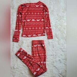 Cat & Jack Kids Red Christmas Pajamas Set, Size 8 Soft & Comfy